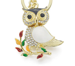 Crystal Owl Keychain