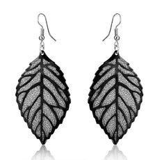 Leaf Metal Scrub Earrings