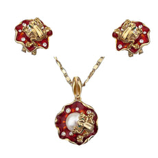 Frog Necklace & Earrings Set