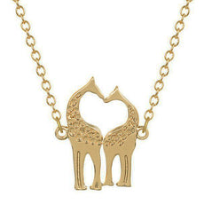 Double Giraffe Love Necklace