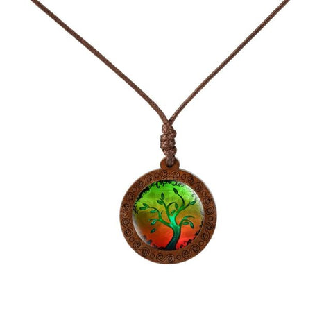 Deciduous Colorful Trees Necklace
