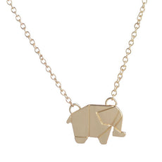 Origami Elephant Necklace