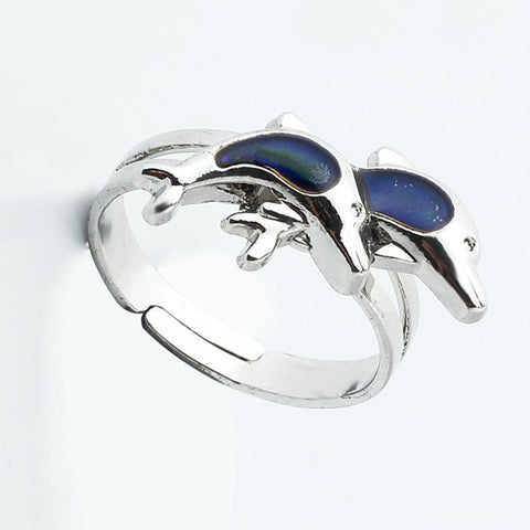 Double Dolphin Mood Ring