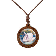 Swan Wood Necklace
