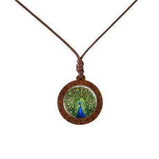 Peacock Wood Necklace