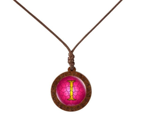 Letter Wood Necklace