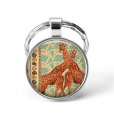 Giraffe Animal Keychain