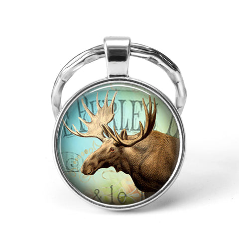 Moose Animal Keychain