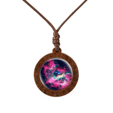 Galaxy  Wood Necklace