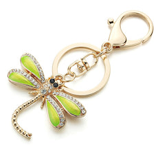 Crystal Dragonfly Keychain