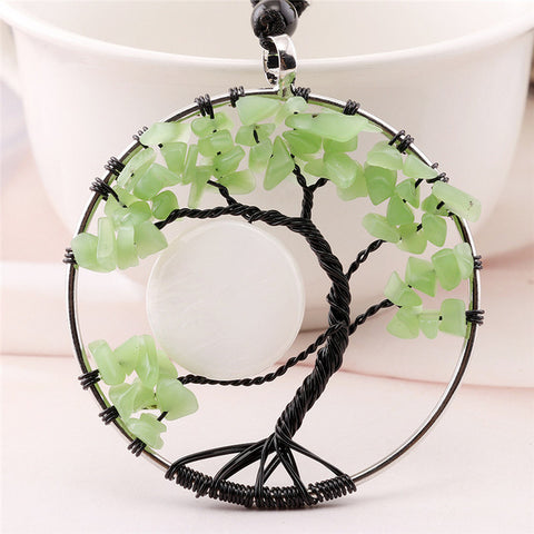 Green Tree of Life Necklace