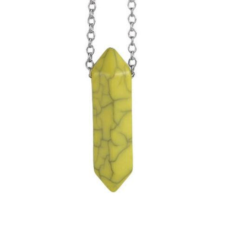Polished Yellow Stone Necklace