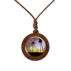 Coconut Tree Wood Necklace