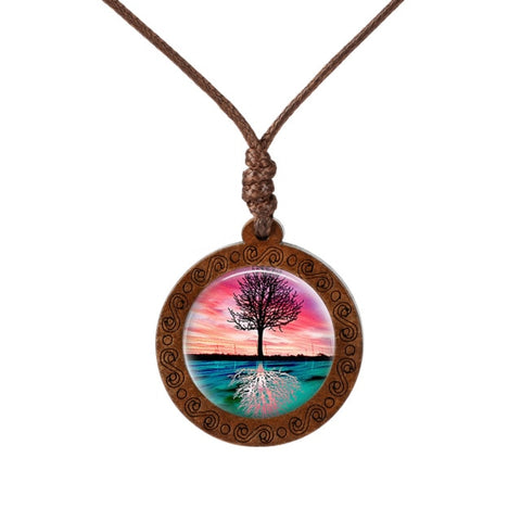 Reflection of a Tree  Wood Necklace