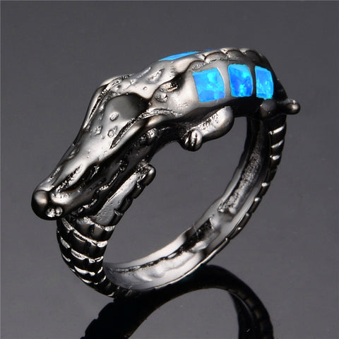 Crocodile Opal Ring