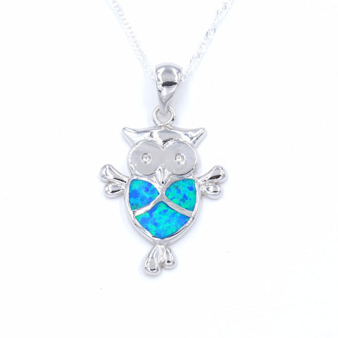 Opal Owl Necklace