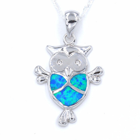 Opal Owl Necklace