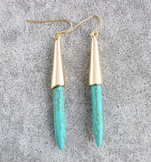 Long Drop Stone Earrings