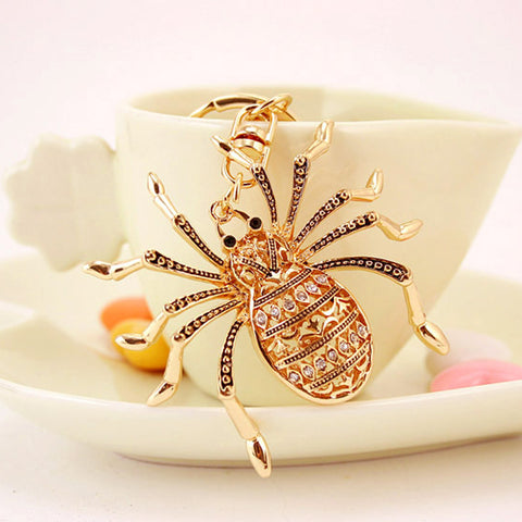 Crystal Spider Keychain