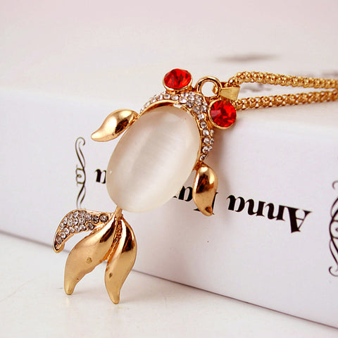 Crystal Goldfish Necklace