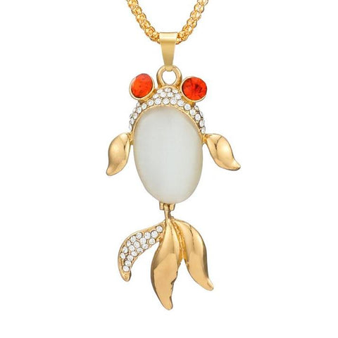 Crystal Goldfish Necklace
