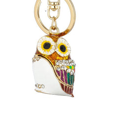 3D crystal Owl Keychain