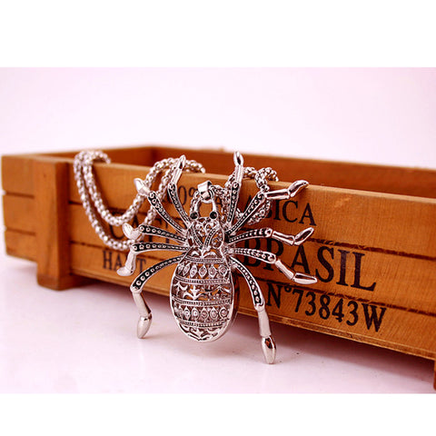 Crystal Spider Necklace