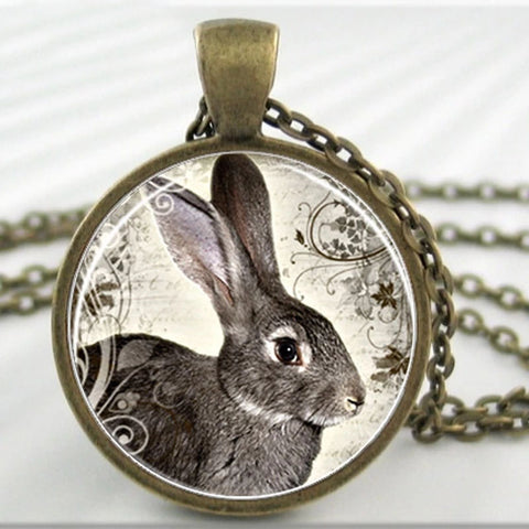Rabbit Cameo Necklace