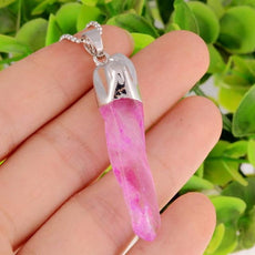Twisted Pink Stone Necklace