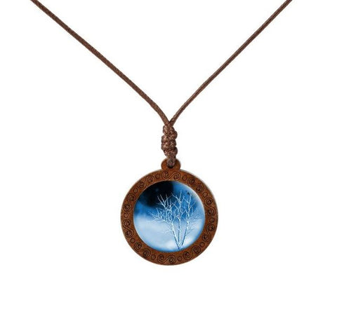 Fall Season Wood Necklace