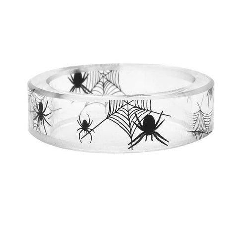 Spider Clear Resin Ring