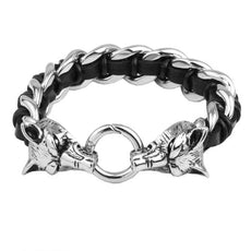 Wolf Steel Bracelet