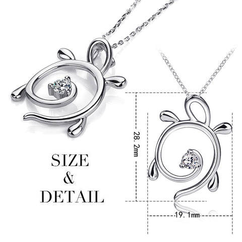 Hollow Turtle Silver Necklace