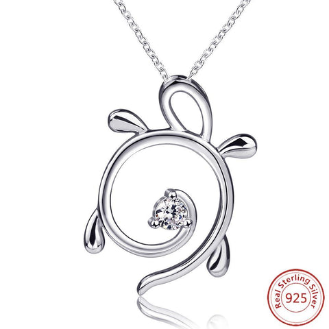 Hollow Turtle Silver Necklace