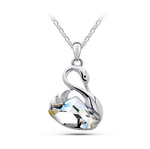 Crystal Ocean Swan Necklace