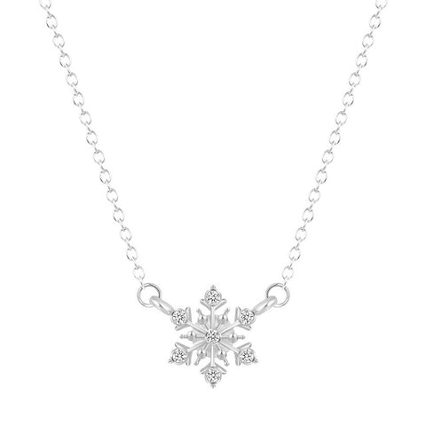 Free Snowflake Crystal Rhinestone Necklace