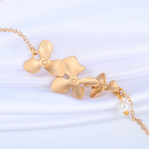 Orchid Flower Bracelet