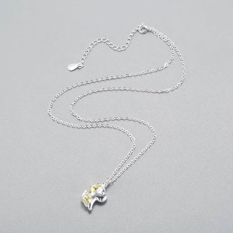 Silver Cute Dog Necklace