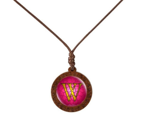 Letter Wood Necklace