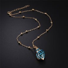 Blueish Large Shell Necklace