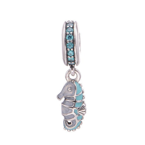 Beads - Animal Sterling Silver Sea Horse Bead