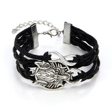 Bracelet - Wolf Head Infinite Bracelet