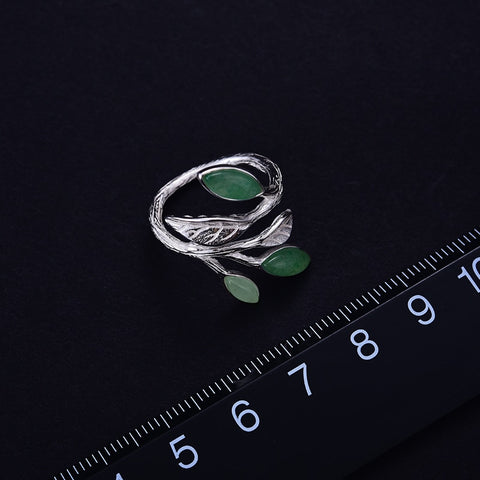 Silver Stone Open Ring