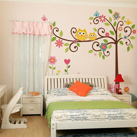 Owls on Tree Wall Stickers