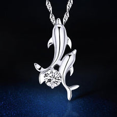 Double Dolphin Necklace