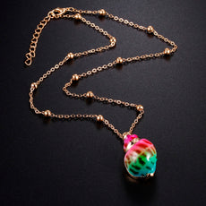 Rainbow Gold Shell Necklace