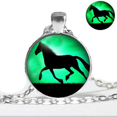 Running Horse Cameo Necklace