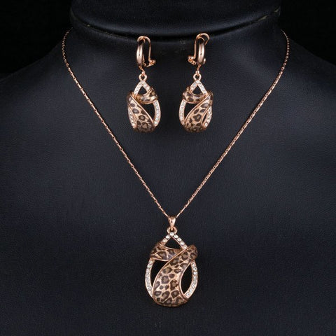 Jewelry Set - Leopard Necklace & Earrings Set