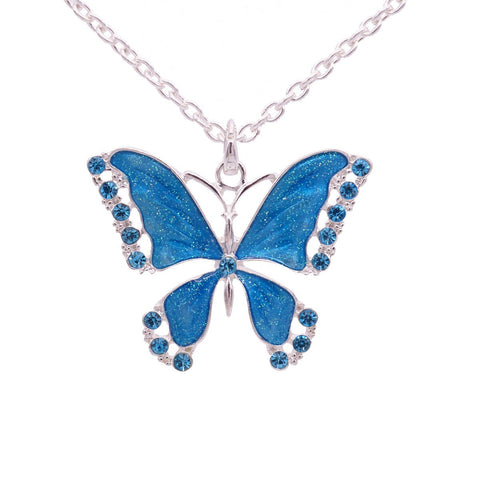 Linear - Free Crystal Butterfly Necklace