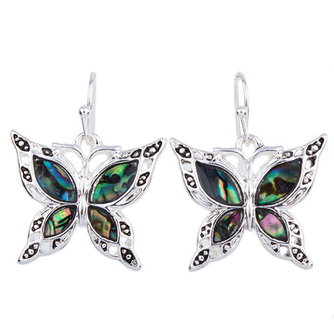 Linear - Get A Pair Of Green Butterfly Matching Earrings For $7.95!